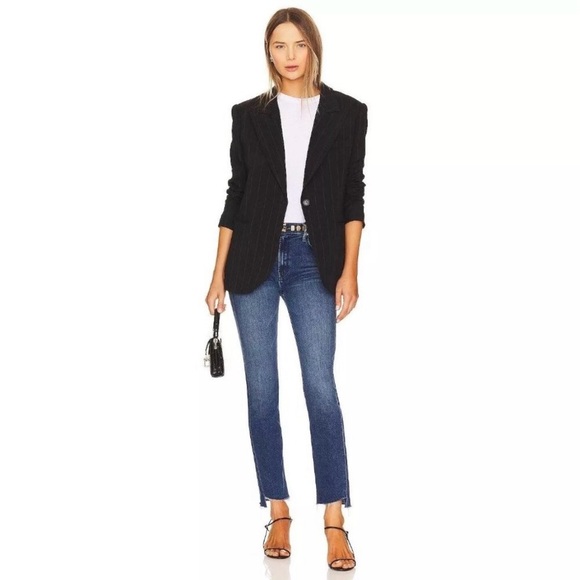 Mother The Mid Rise Dazzler Ankle Step Fray Jean Mix Tape Women’s 25 Preppy Pant - Picture 4 of 16